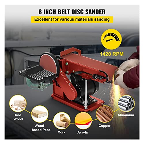 4x36 Inch and 6 Inch Disc 350W Benchtop Belt Disc Sander N11115