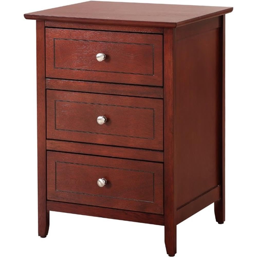 3-Drawer Solid Wood Nightstand B490