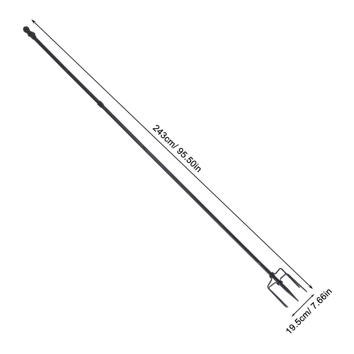 Stainless Steel Flag Pole Base with 5 Prongs F120