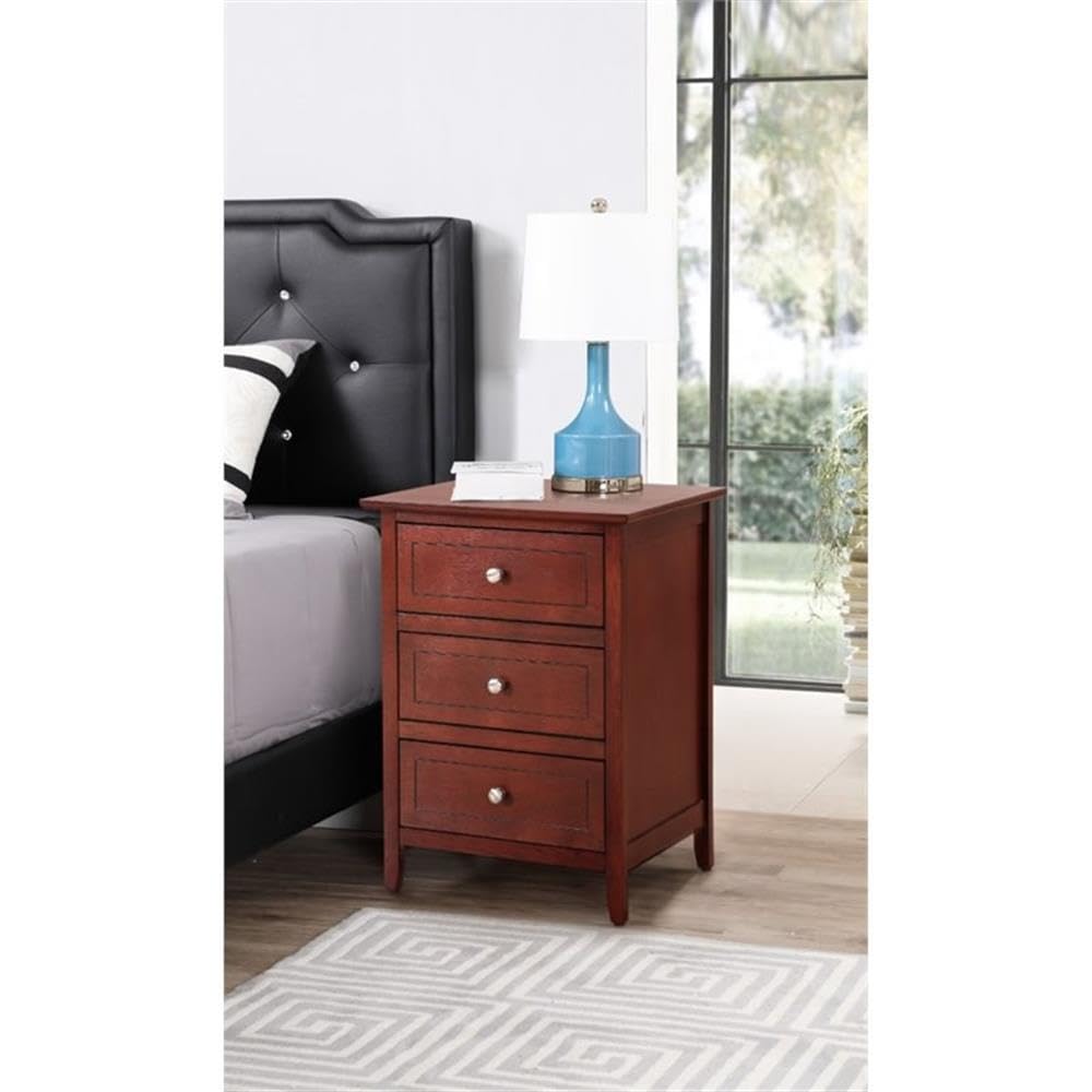 3-Drawer Solid Wood Nightstand B490