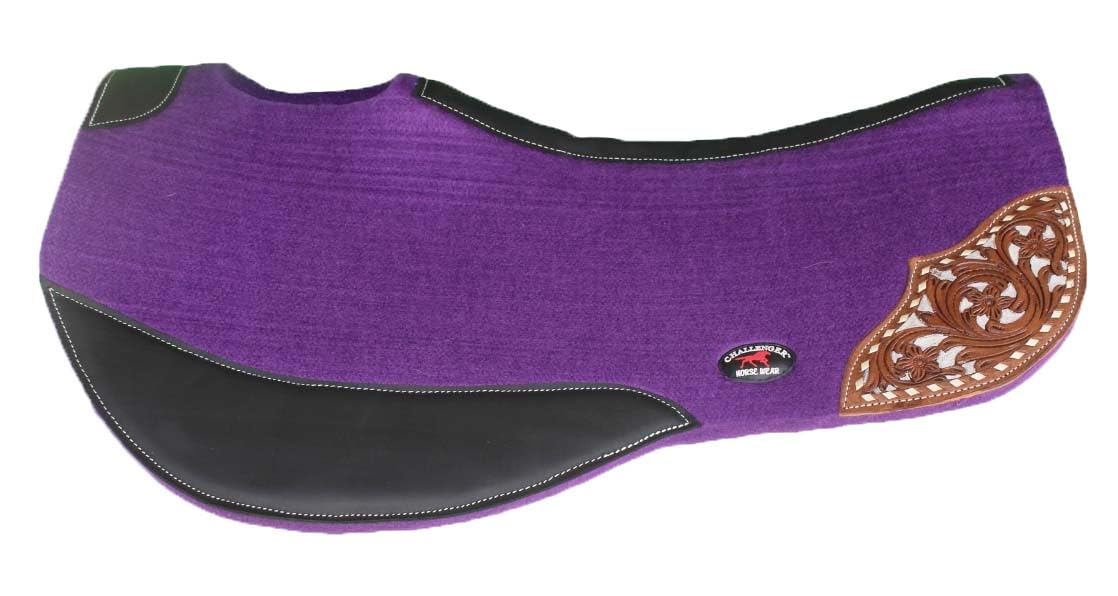 32" x 32" Western Contoured Wool Felt Saddle Pad T43579