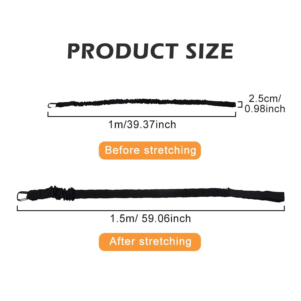 2 Pack Stretchable Kayak Paddle Leash with Carabiner B710129