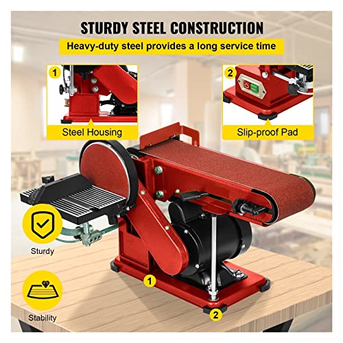 4x36 Inch and 6 Inch Disc 350W Benchtop Belt Disc Sander N11115