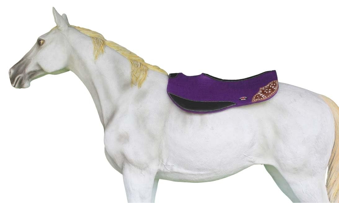 32" x 32" Western Contoured Wool Felt Saddle Pad T43579