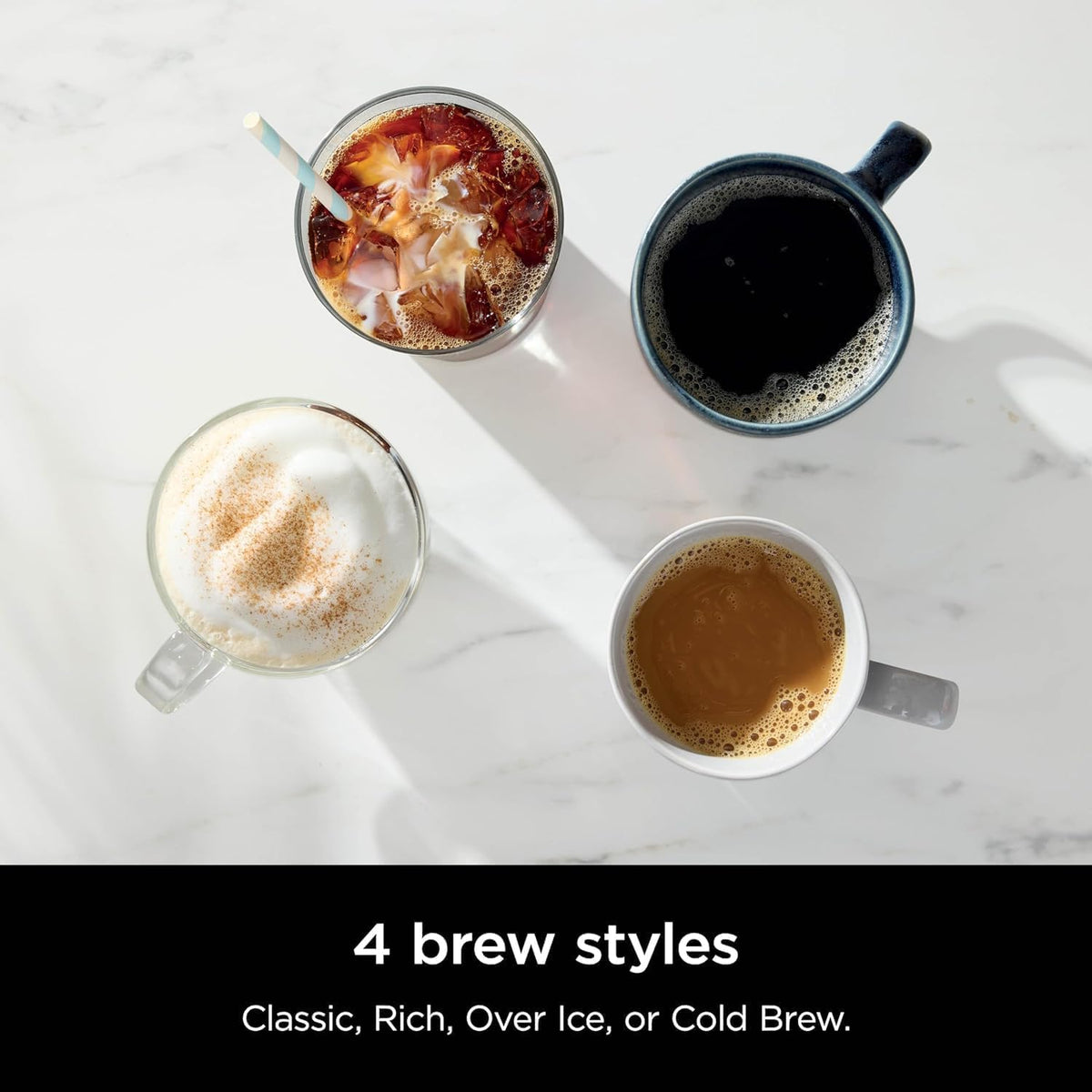 Hot & Iced XL Coffee Maker with Rapid Cold Brew, 8 Sizes, Black R57732