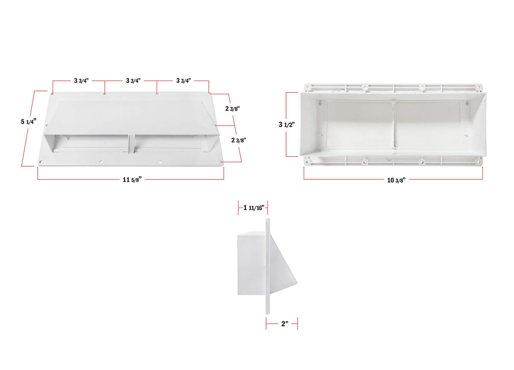 White RV Exhaust Vent Cover P226