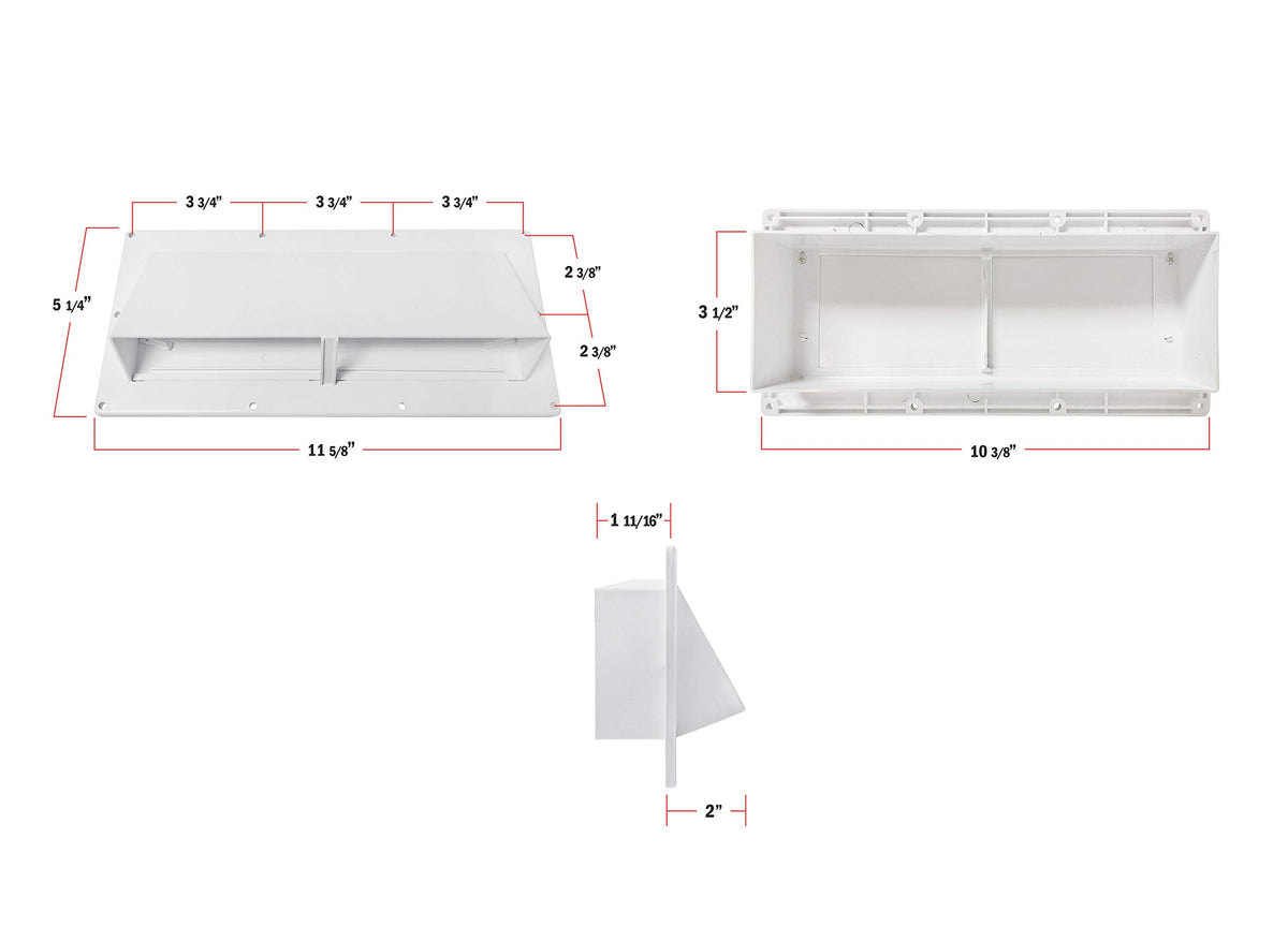 White RV Exhaust Vent Cover P226
