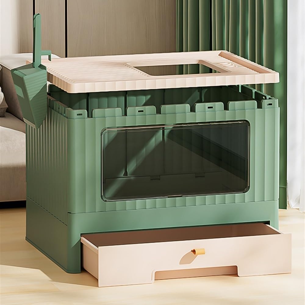 Foldable Cat Litter Box with Lid & Scoop O922137