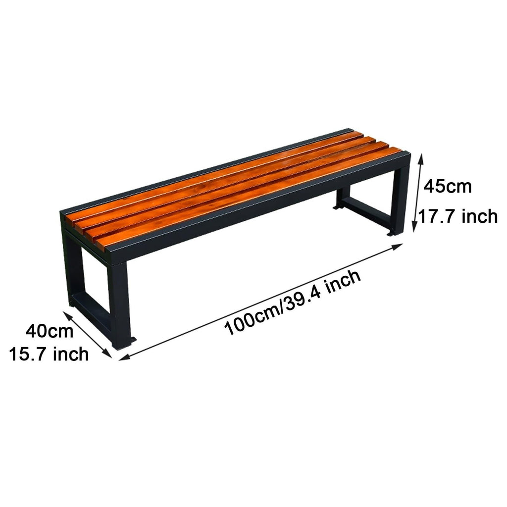 39.4in Cast Iron Outdoor Bench L765753