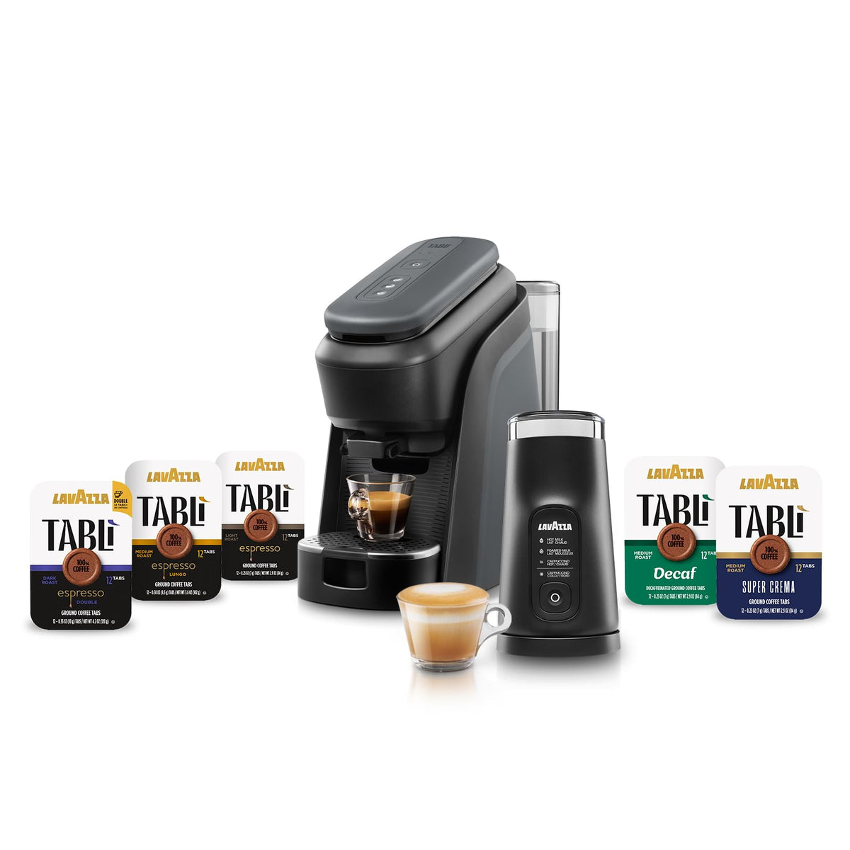 Black Espresso Machine and Milk Frother W8670