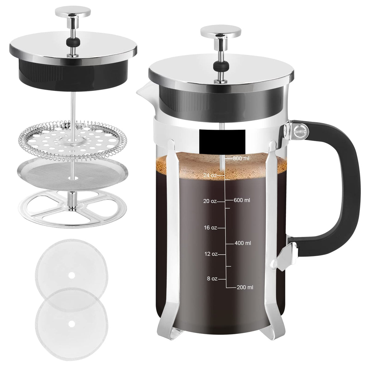 34oz Stainless Steel French Press Coffee Maker A982566