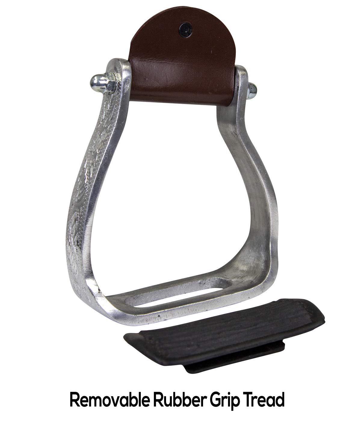 Angled Engraved Western Show Stirrups X804
