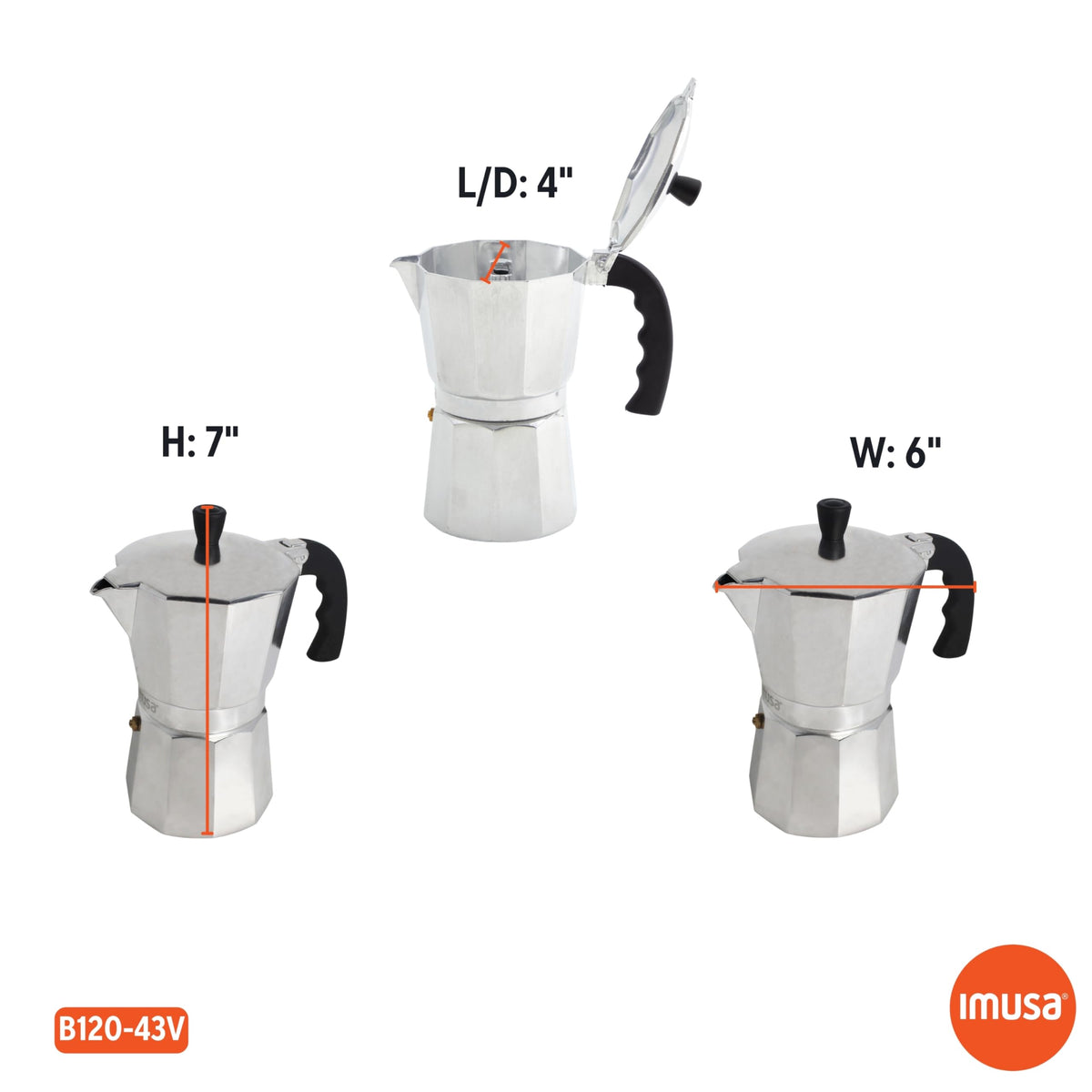 Aluminum Stovetop 6-cup Espresso Maker Q7851