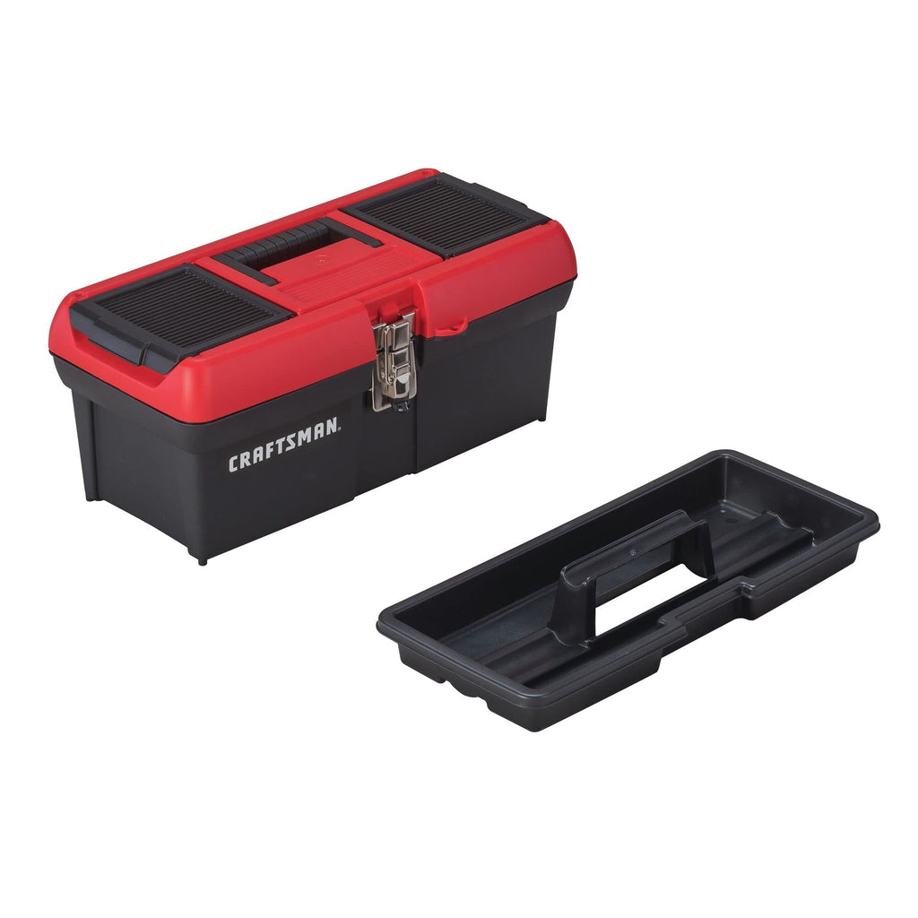 Lockable 16 in. Red Black Tool Box T490194