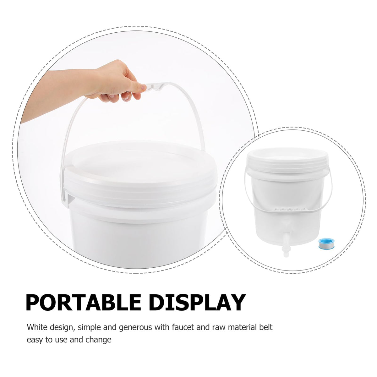 Outdoor Water Storage Bucket with Faucet 10l Capacity J1003
