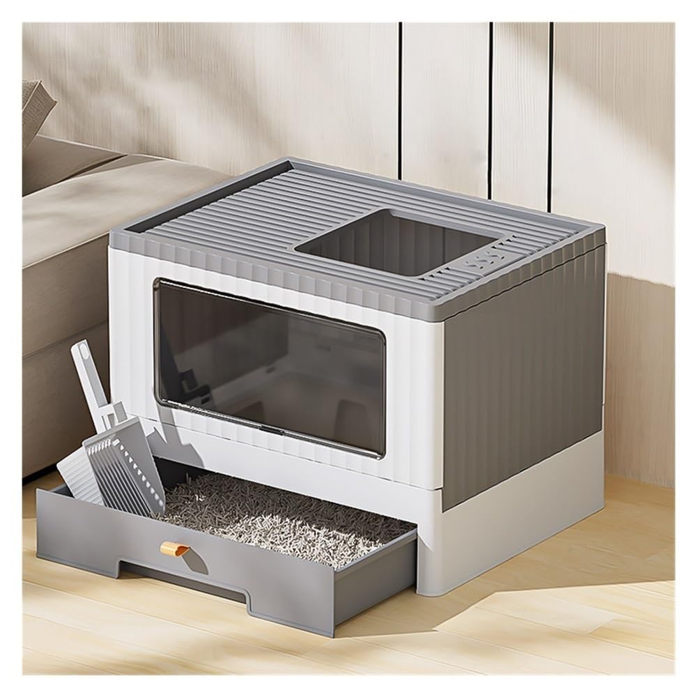 Foldable Cat Litter Box with Lid & Scoop O922137