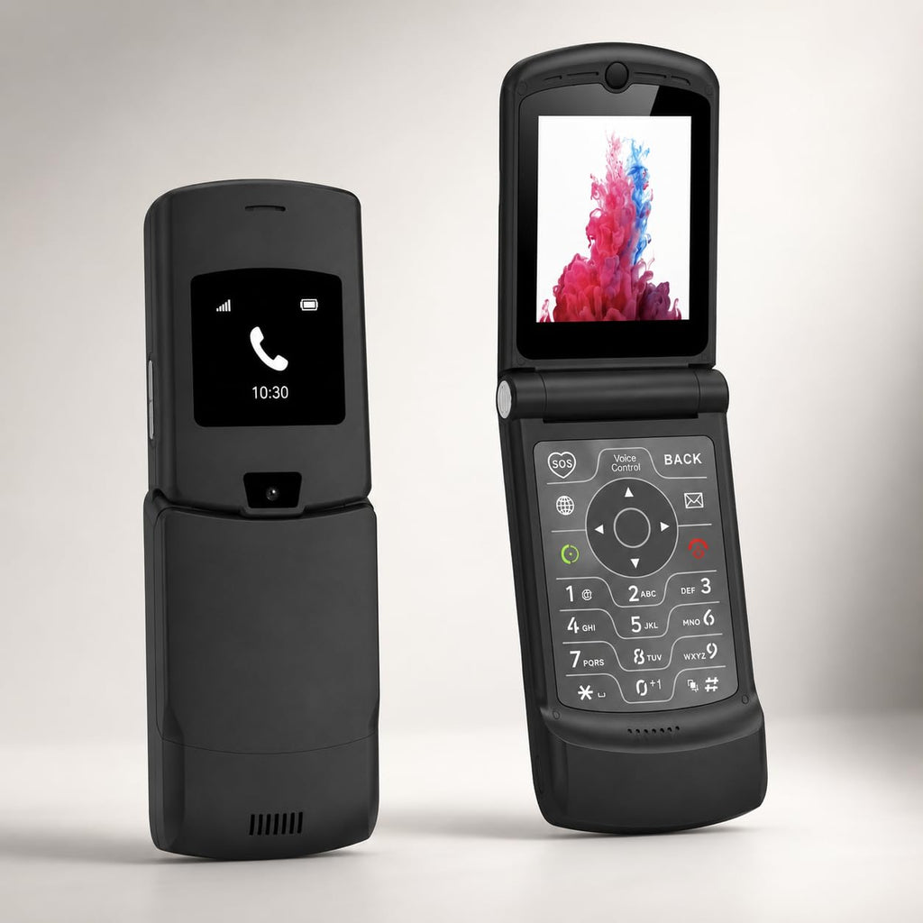 4G LTE Flip Phone, Android 11 Go, Dual Screens, 2GB RAM 16GB Storage J155