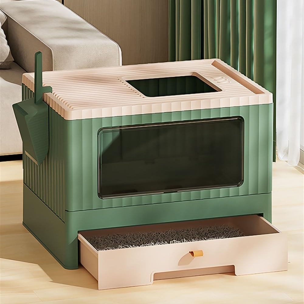 Foldable Cat Litter Box with Lid & Scoop O922137