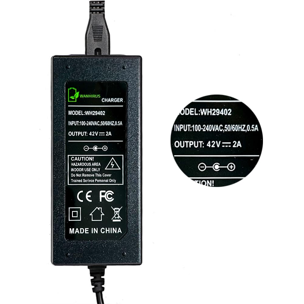 42V 2A Charger for 36V Lithium Battery 5.5mm x 2.5mm R3422