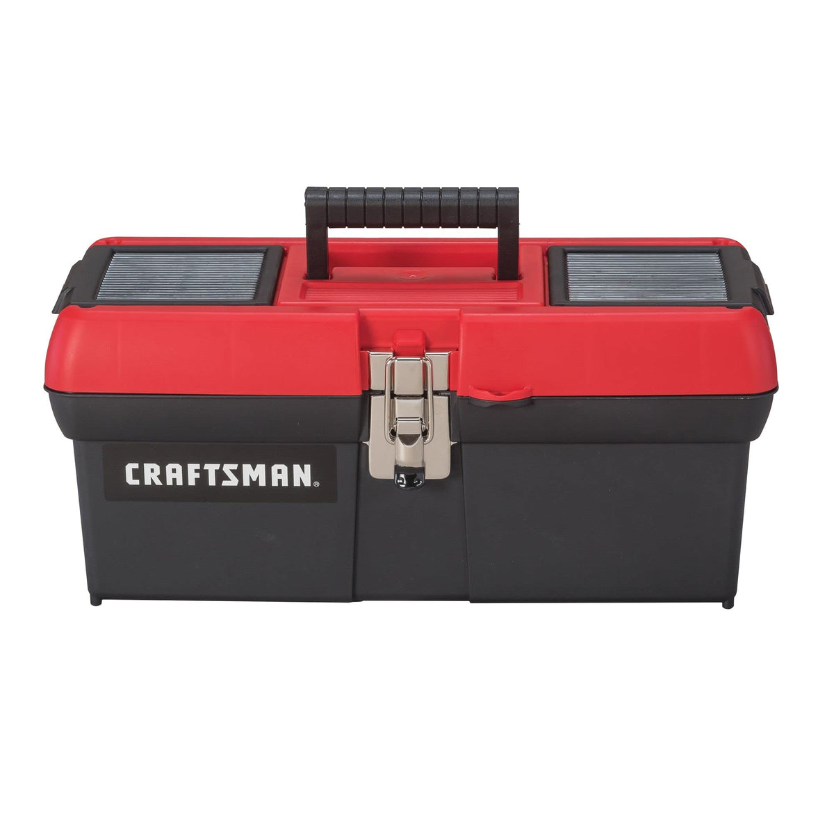 Lockable 16 in. Red Black Tool Box T490194