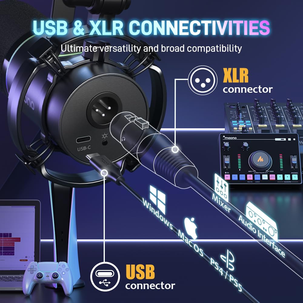 XLR USB Dynamic Microphone Kit Black W856207