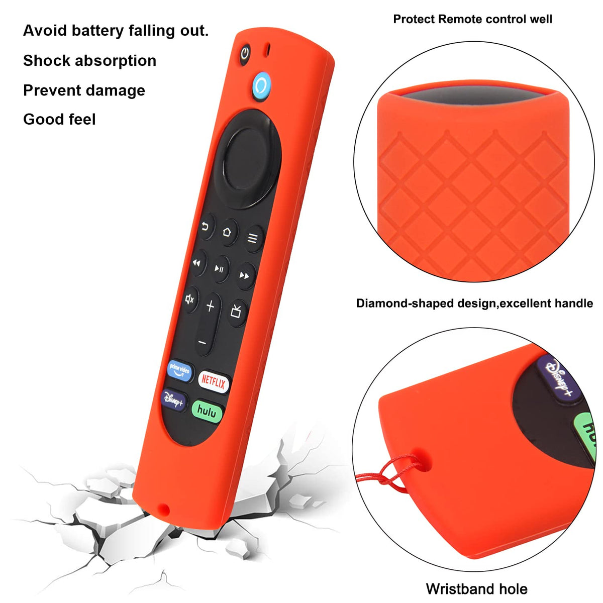 Silicone Remote Cover with Lanyard O864