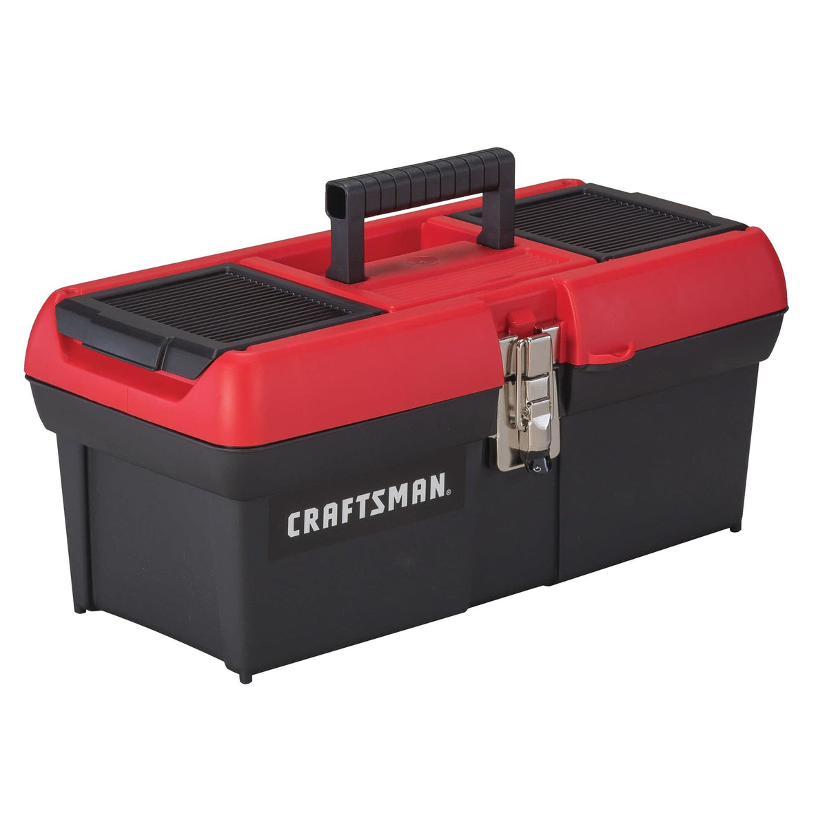 Lockable 16 in. Red Black Tool Box T490194