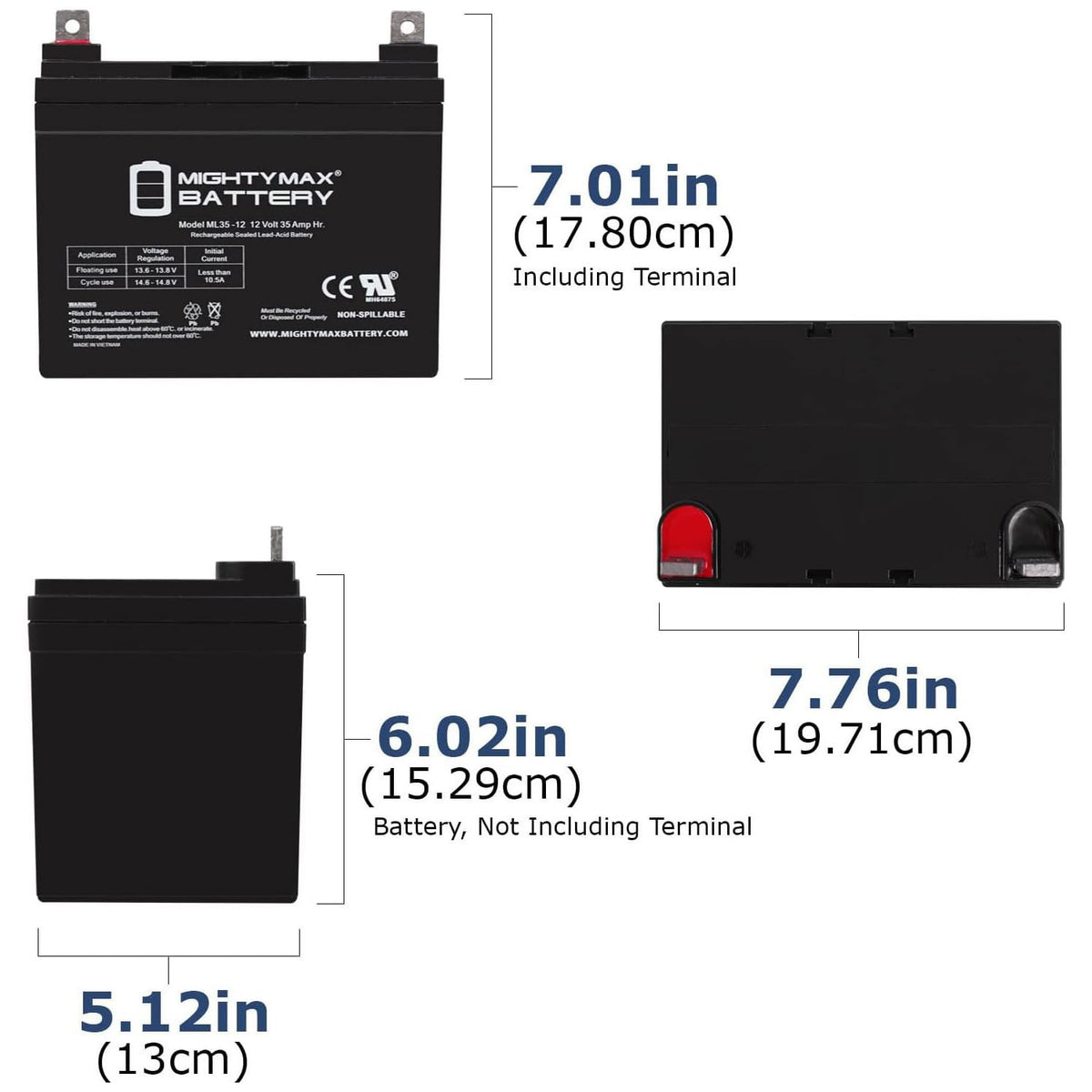 12V 35AH SLA Battery 4 Pack J233