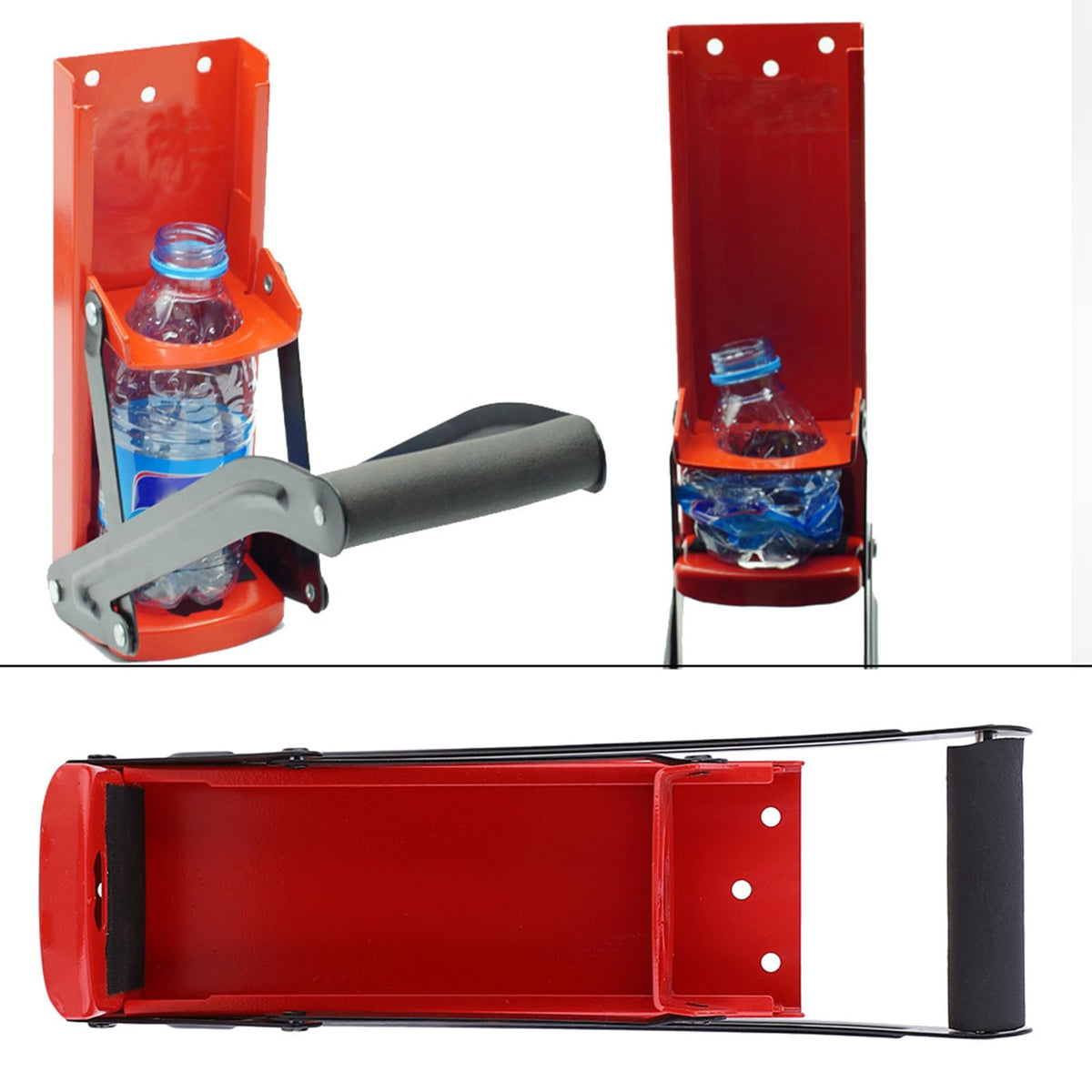 500ML Red Steel Can Crusher with Opener Z987