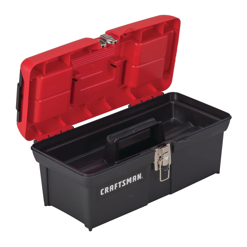 Lockable 16 in. Red Black Tool Box T490194