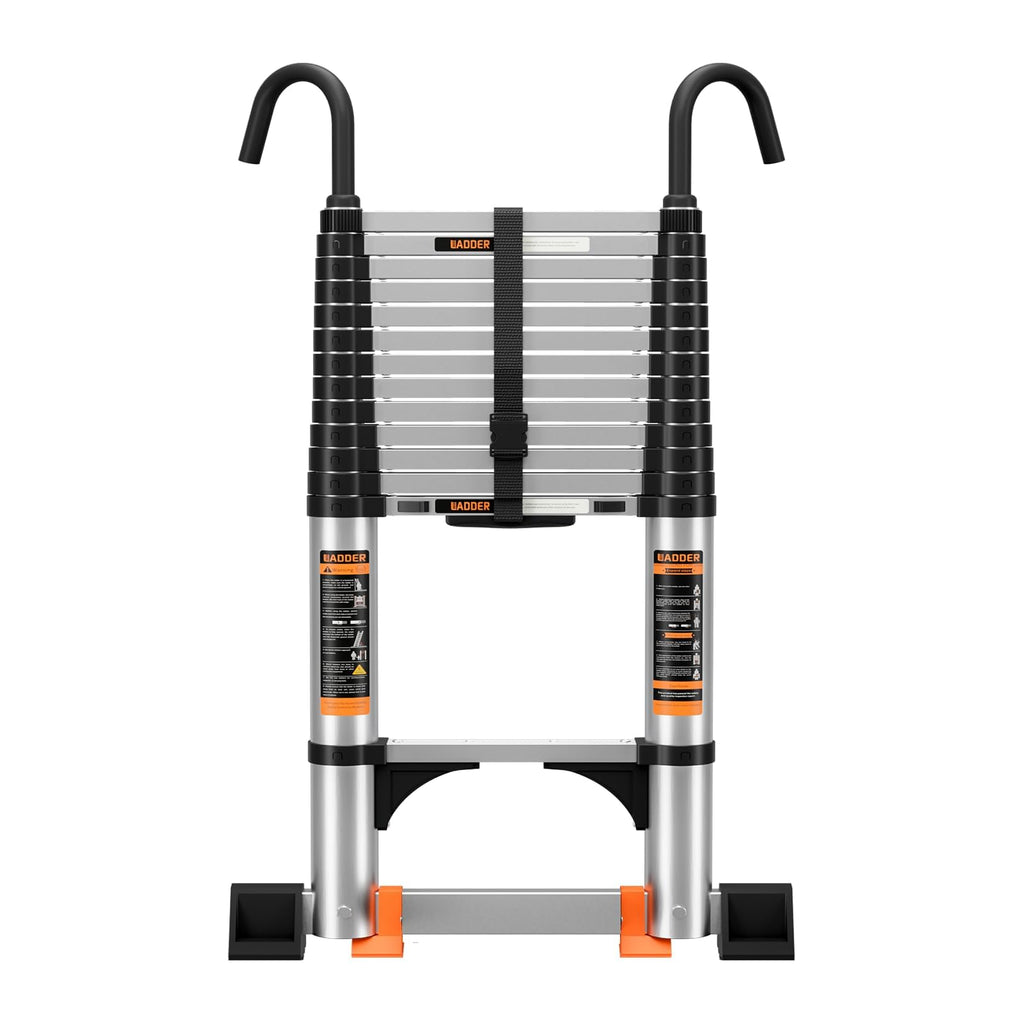 Telescoping Aluminum Ladder 330lbs Max Capacity L1119