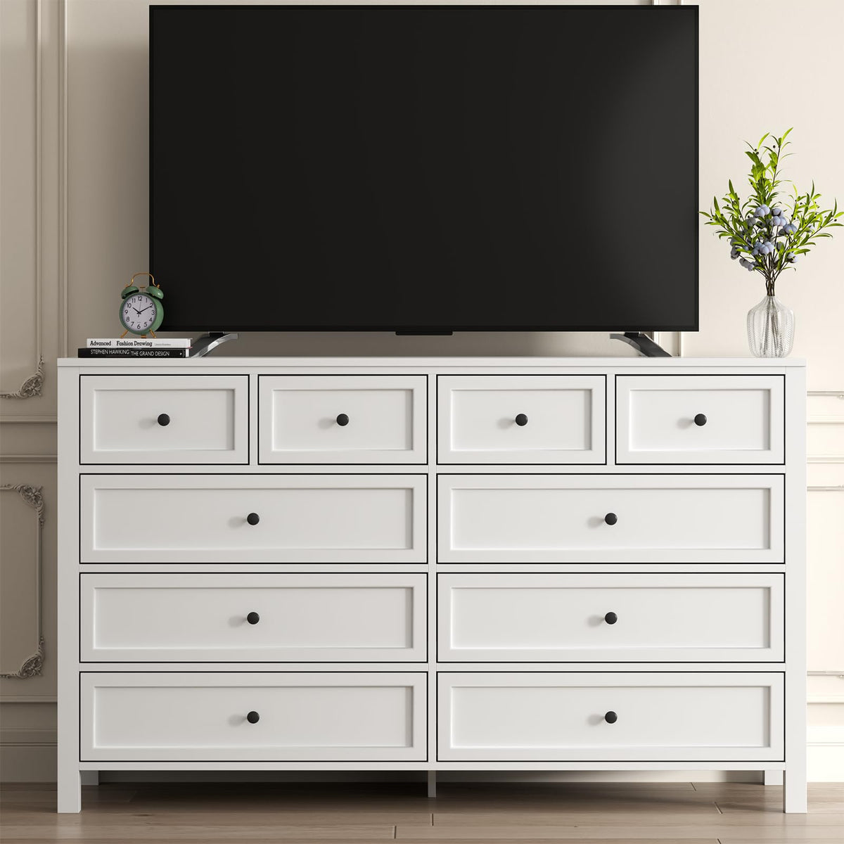 White 10 Drawers Dresser Q773794