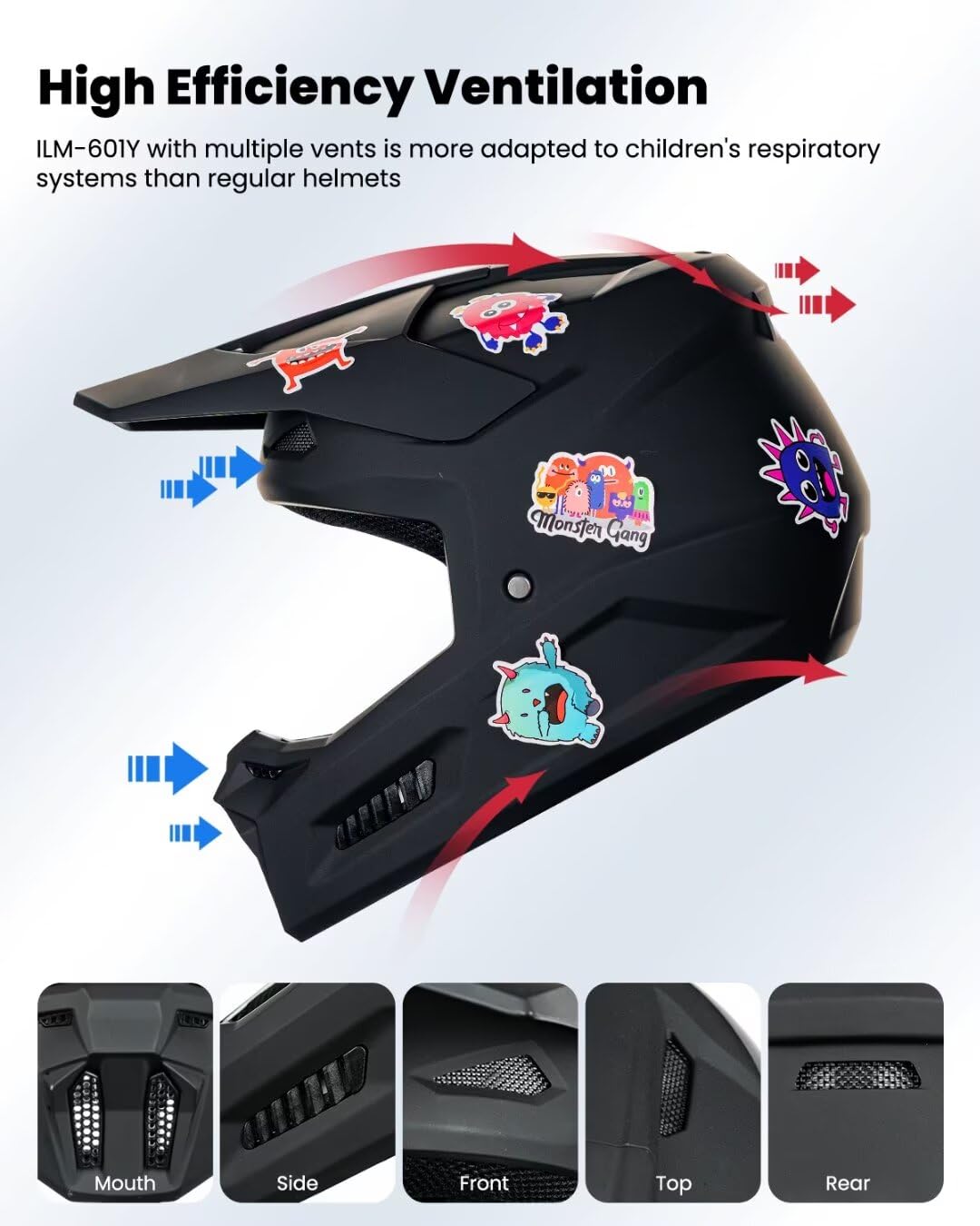 Kids Youth Full Face Motocross Helmet C95948