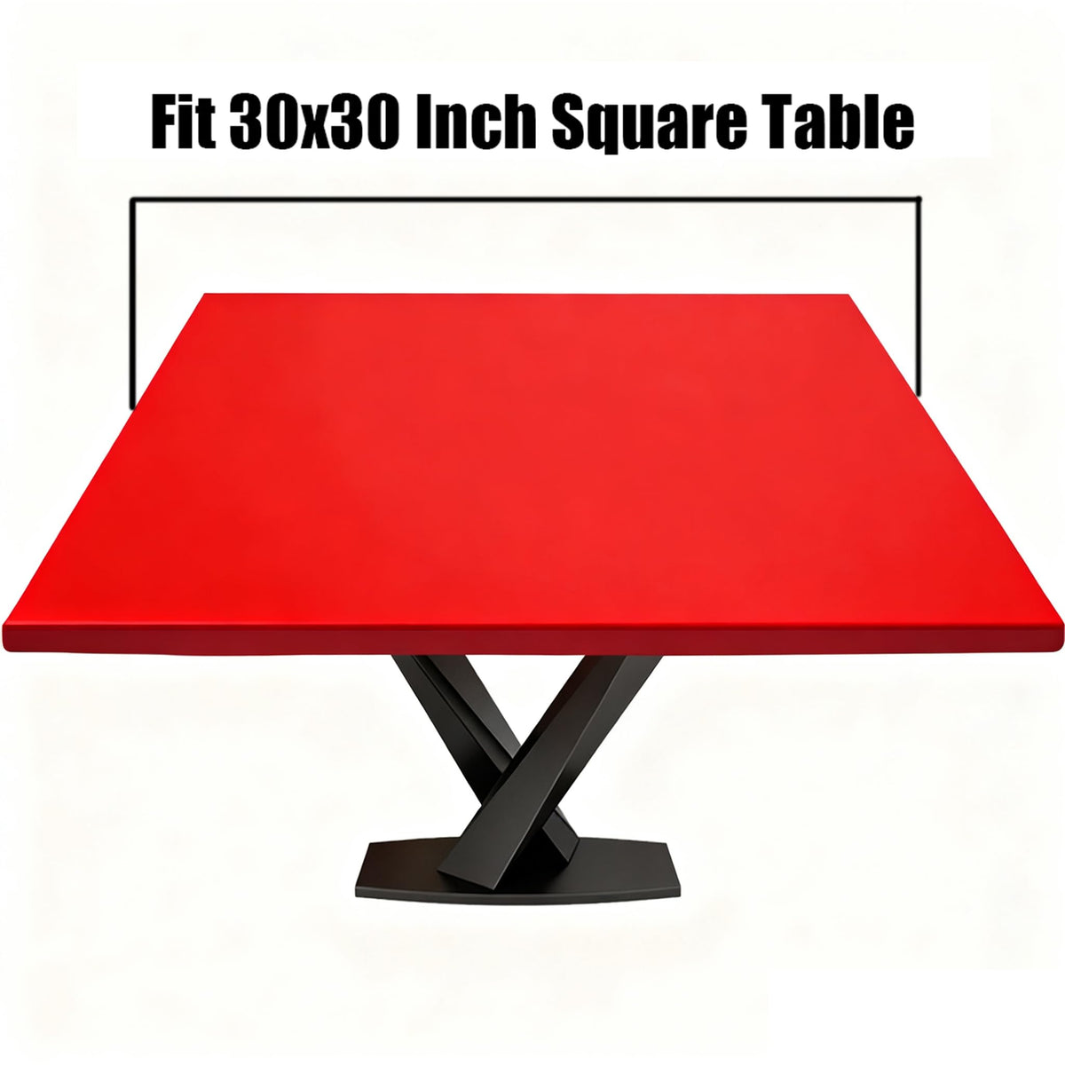 Elastic Edge Polyester Fitted Tablecloth for 30"x30" Square Table V82374
