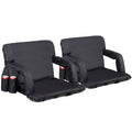2 PCS Folding Stadium Seats with Back Support Y3624