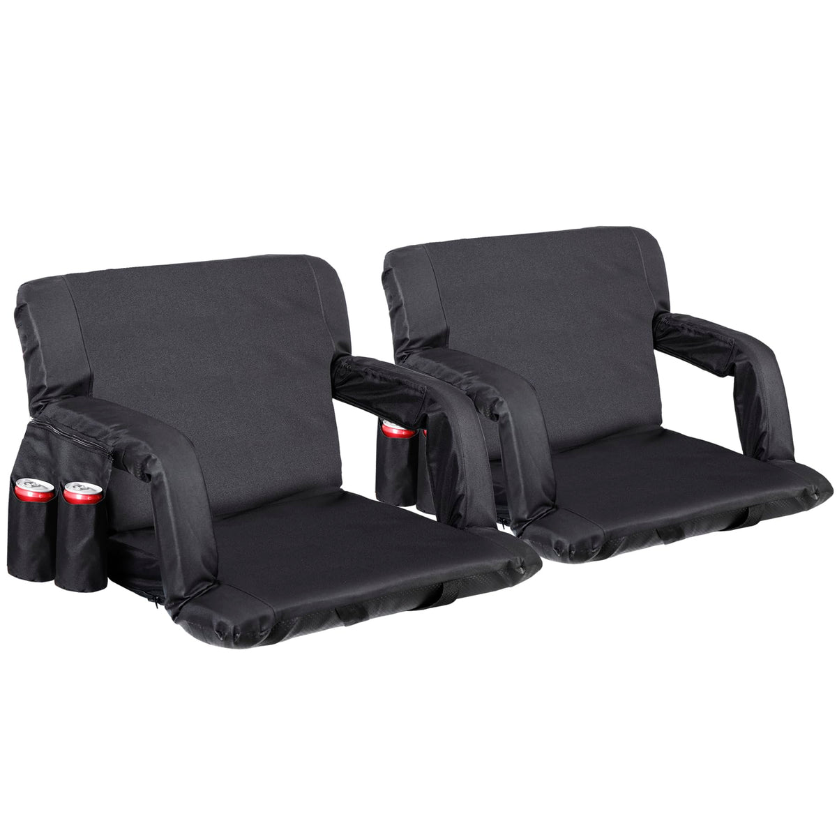2 PCS Folding Stadium Seats with Back Support Y3624