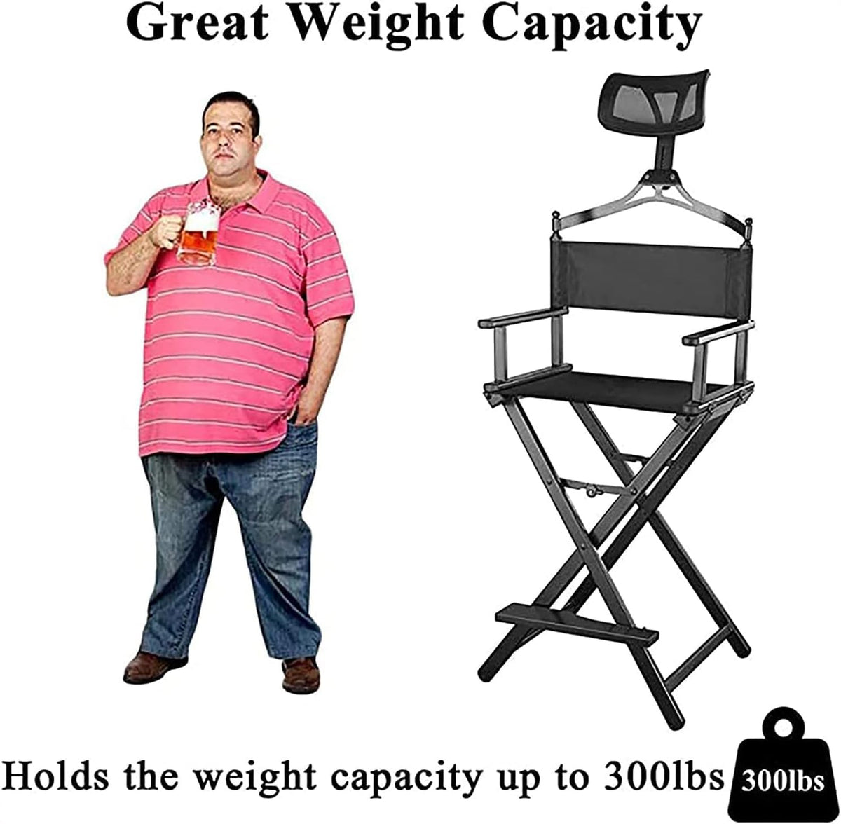 Portable Folding Director's Chair Aluminum Lightweight Gold X480