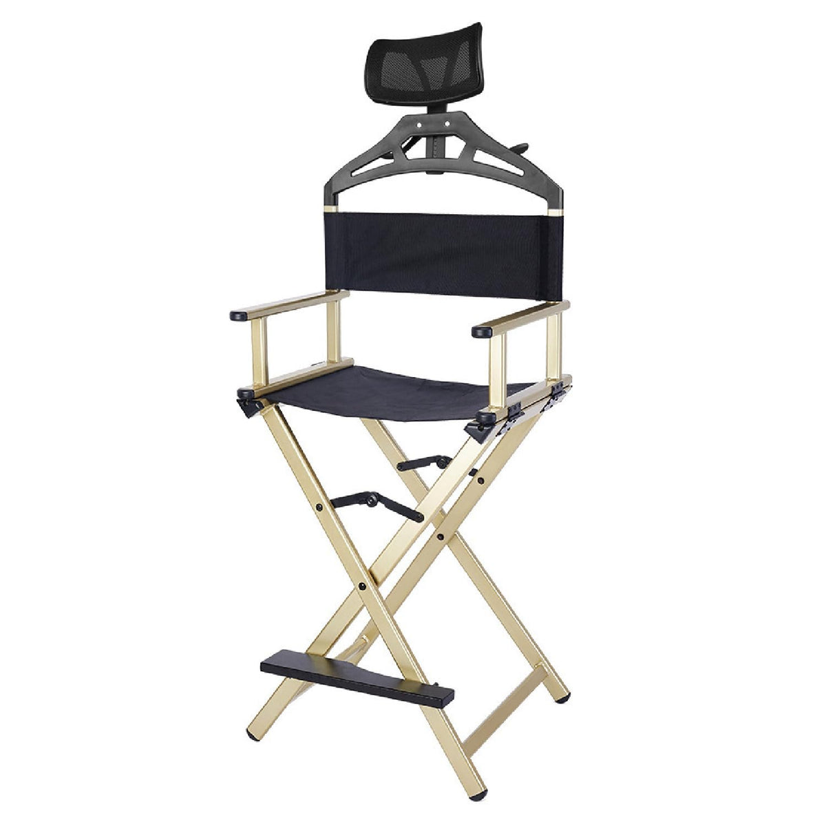 Foldable Makeup Artist Chair 300lbs Gold N761
