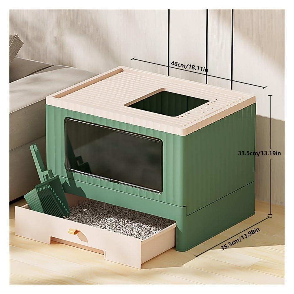 Foldable Cat Litter Box with Lid & Scoop O922137
