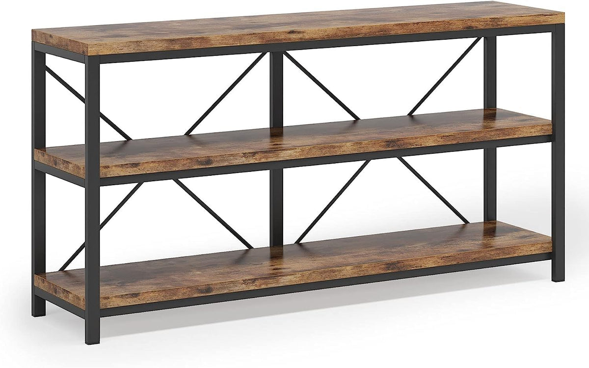 55 Inches 3 Tiers Console Table with Storage Shelves S567
