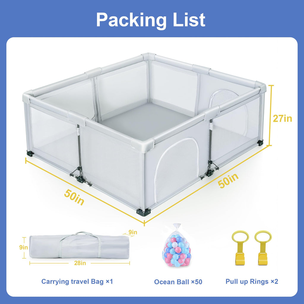 Foldable Baby Playpen W9186