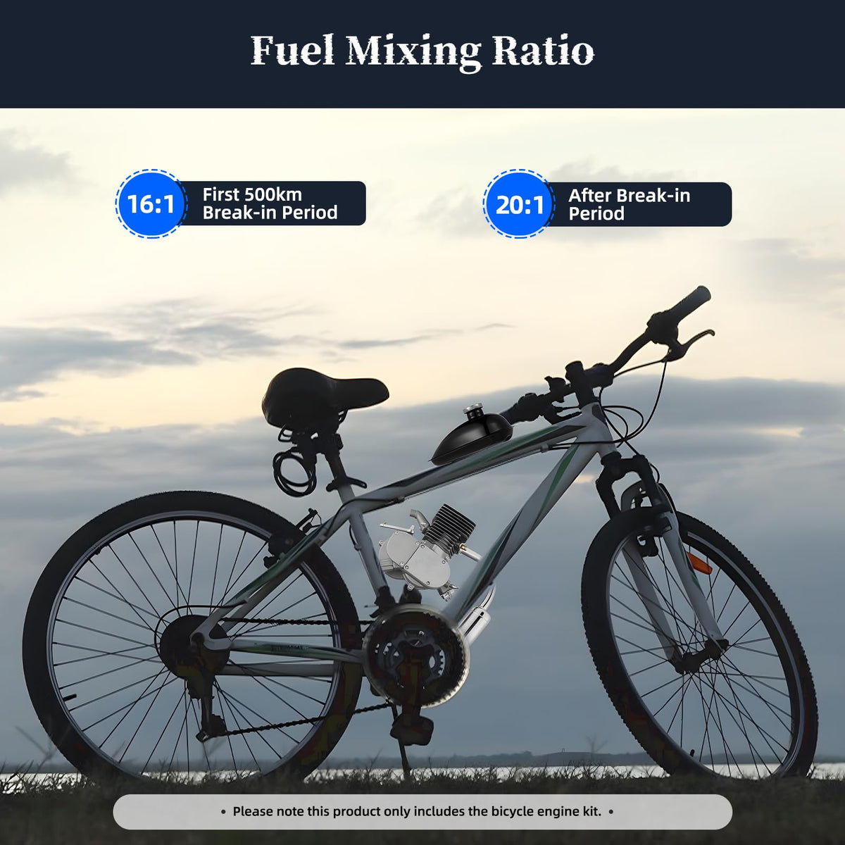 100cc 2-Stroke Air-Cooling Bicycle Engine Kit C117