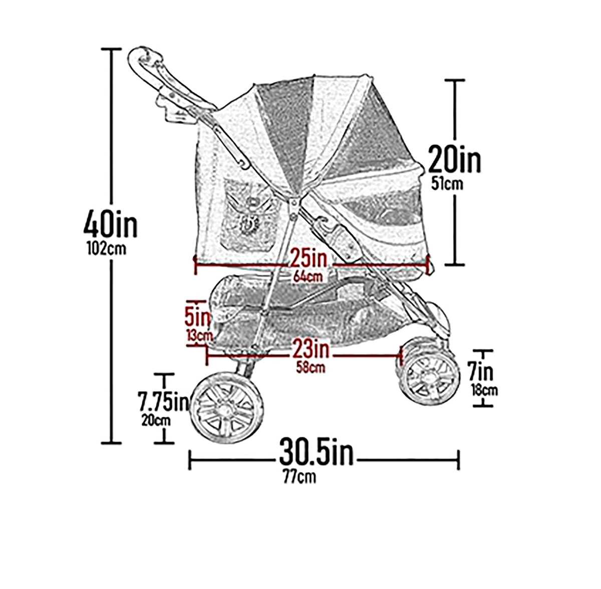3 Wheel Pet Stroller F9447