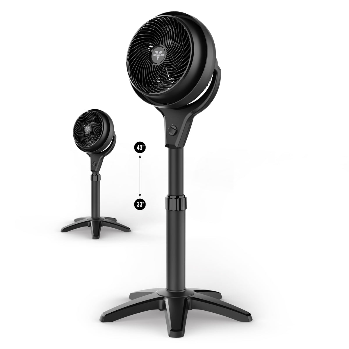 Whole Room Air Circulator Pedestal Fan, 3 Speeds, Black Z302