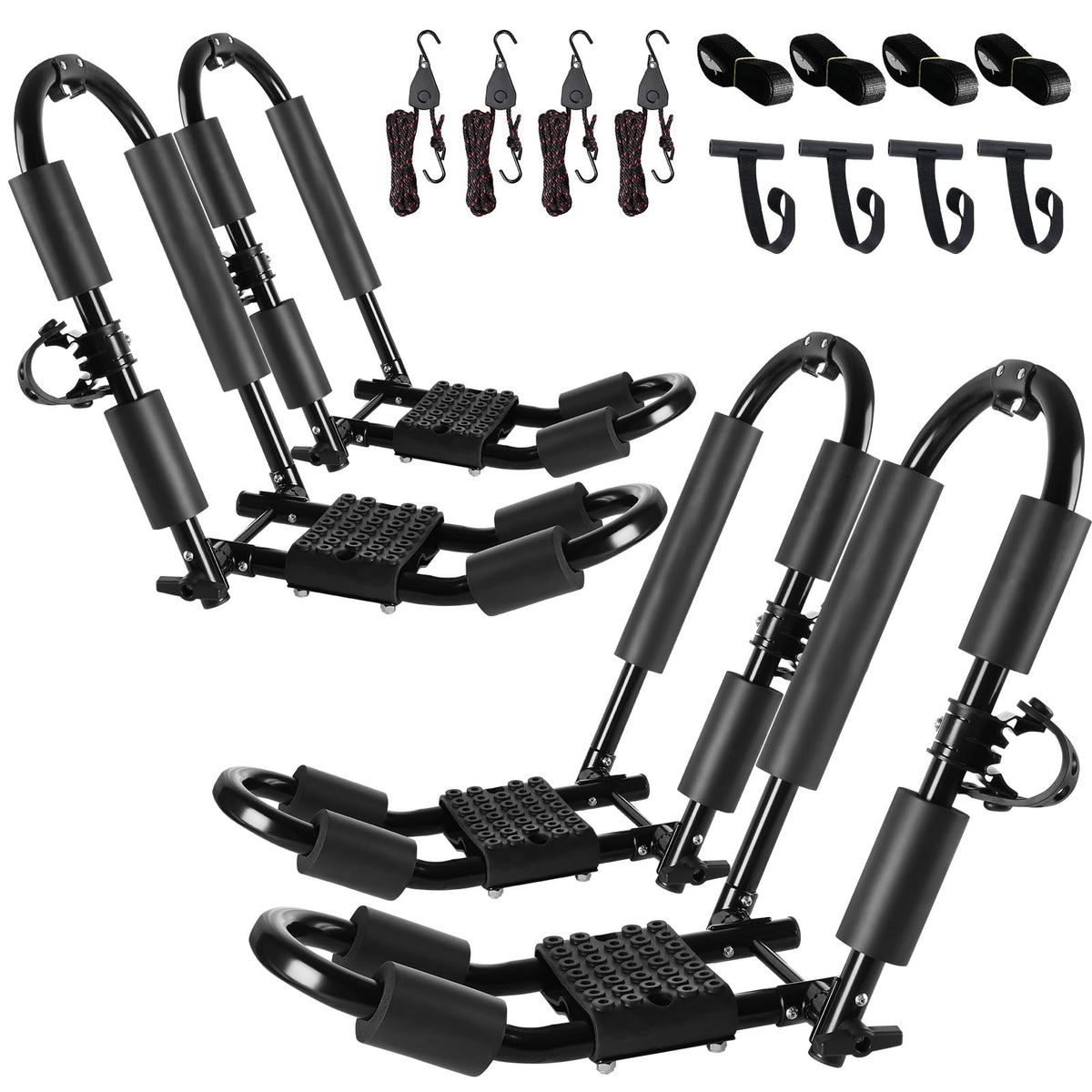 2 Pair Folding Adjustable Kayak Roof Rack S9670
