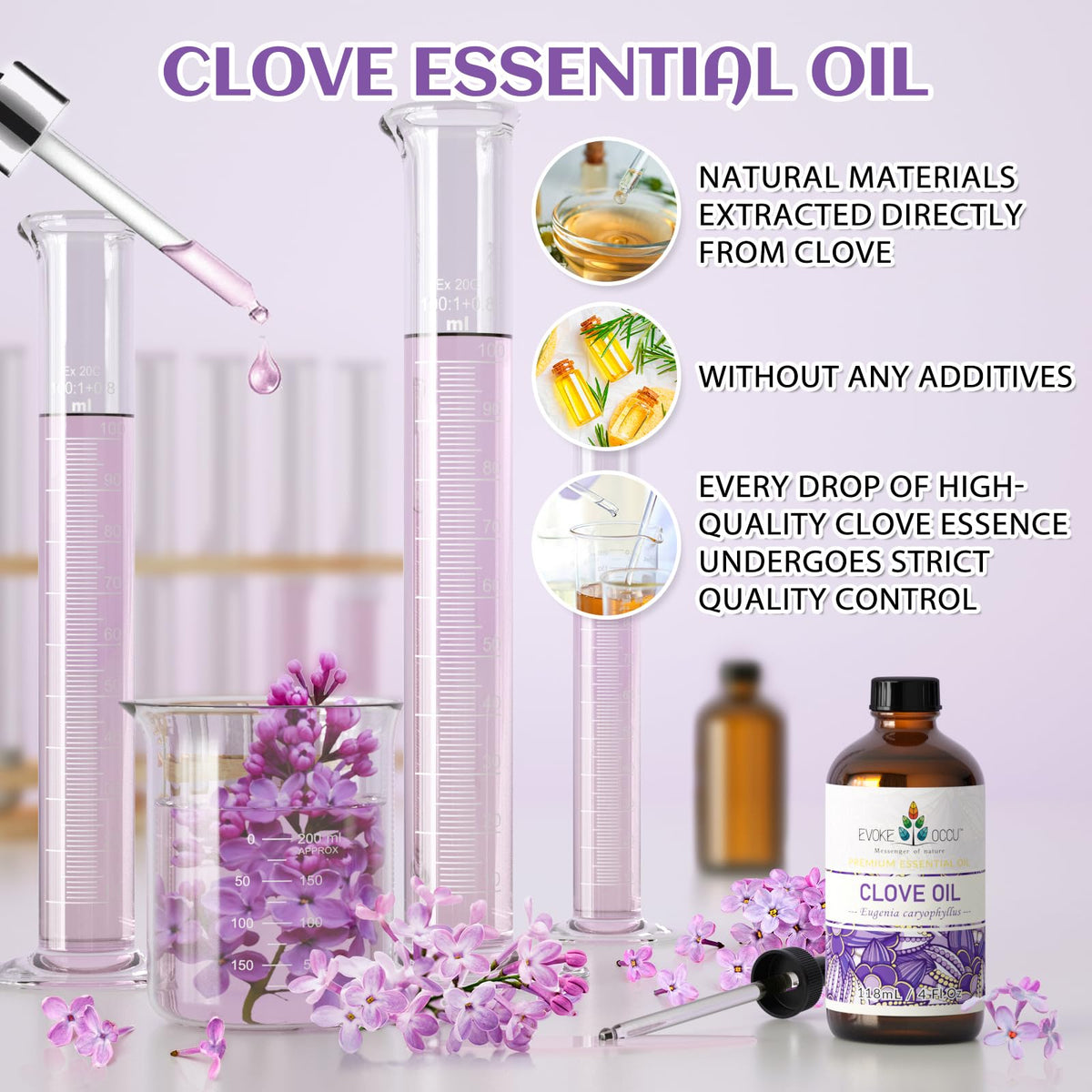 Clove and Lavender Essential Oil 4 Fl Oz F9423