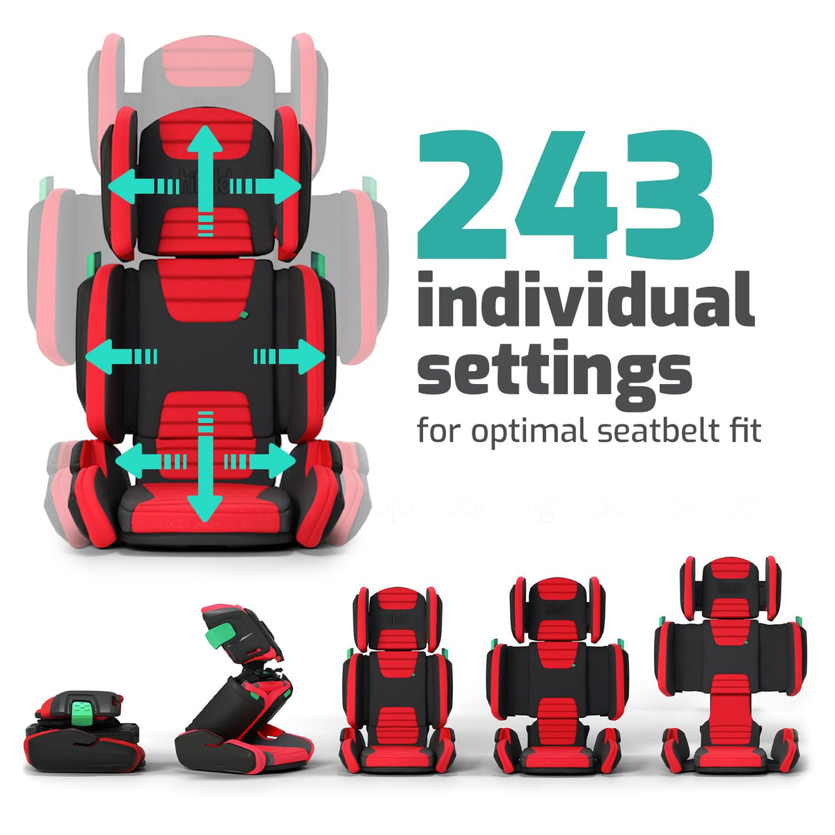 Adjustable Kids High Back Booster Car Seat K666
