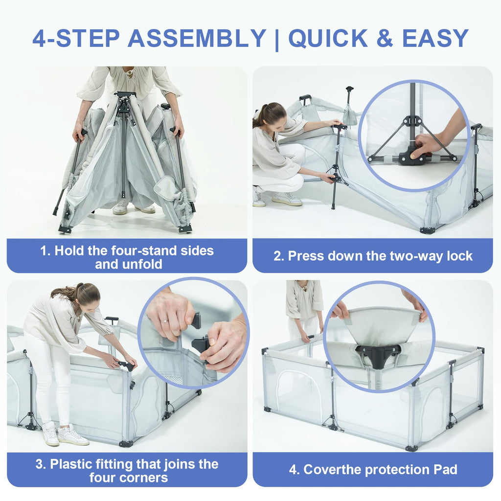 Foldable Baby Playpen W9186