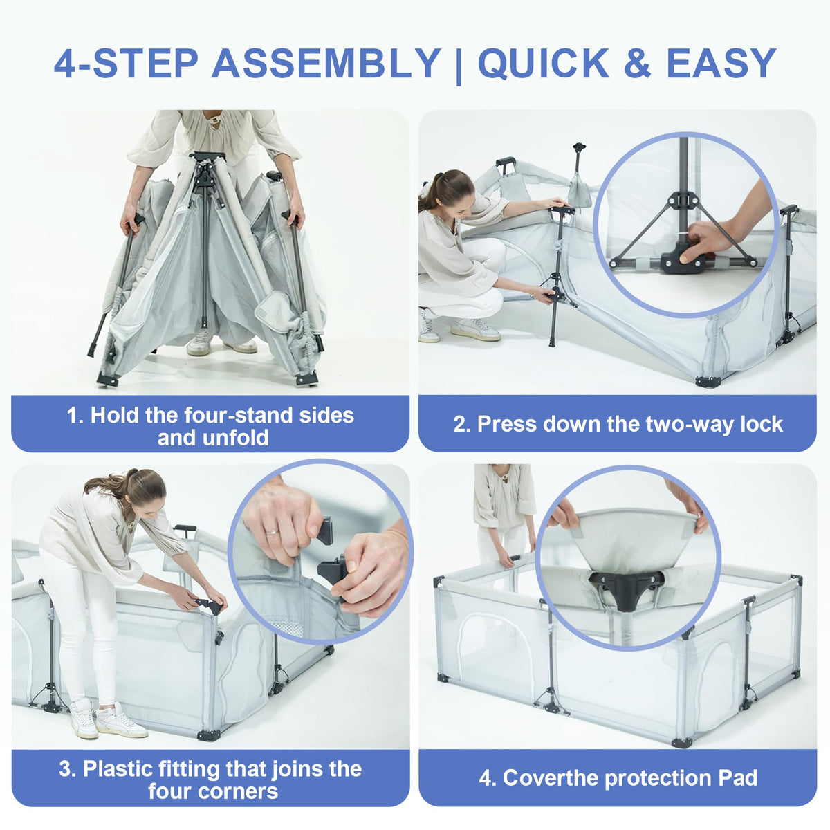 Foldable Baby Playpen W9186