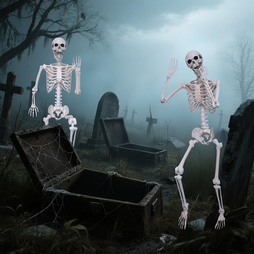 2 Pack 5.4ft Life Size Skeleton with Movable Joints C935915